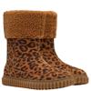 CLARKS GIRLS ZIP BOOT - LEOPARD ANIMAL PRINT
